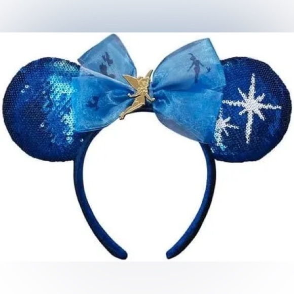 Minnie Mouse The Main Attraction Ear Headband Peter Pan's Flight Tinker Bell - Picture 1 of 3